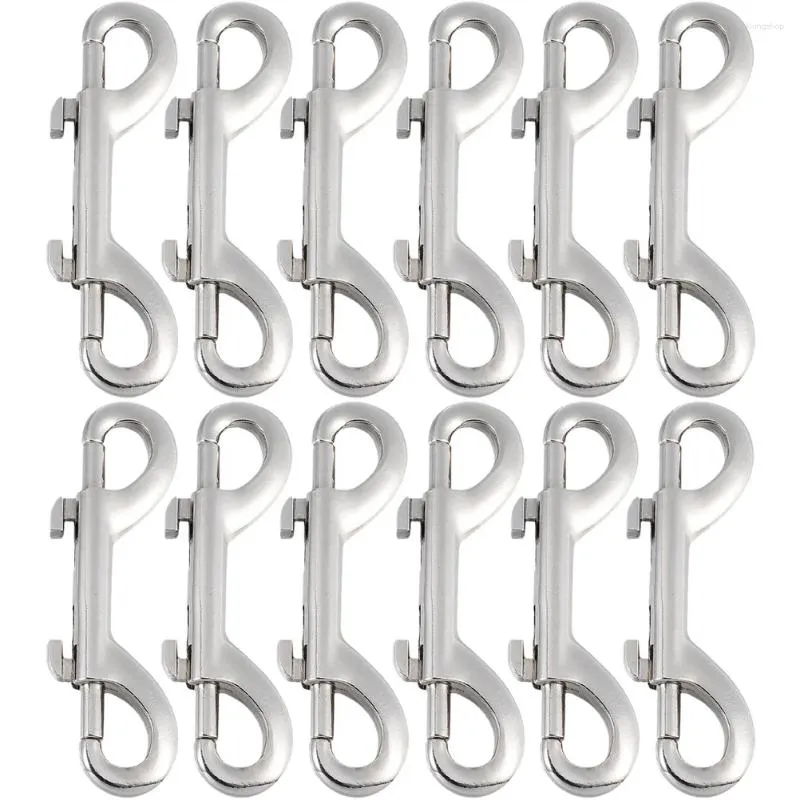 Dog Collars 12 Pcs Double Buckle DIY Clasps Snap Hook Accessories Backpack Hooks Metal Snaps Zinc Alloy Leash Clips