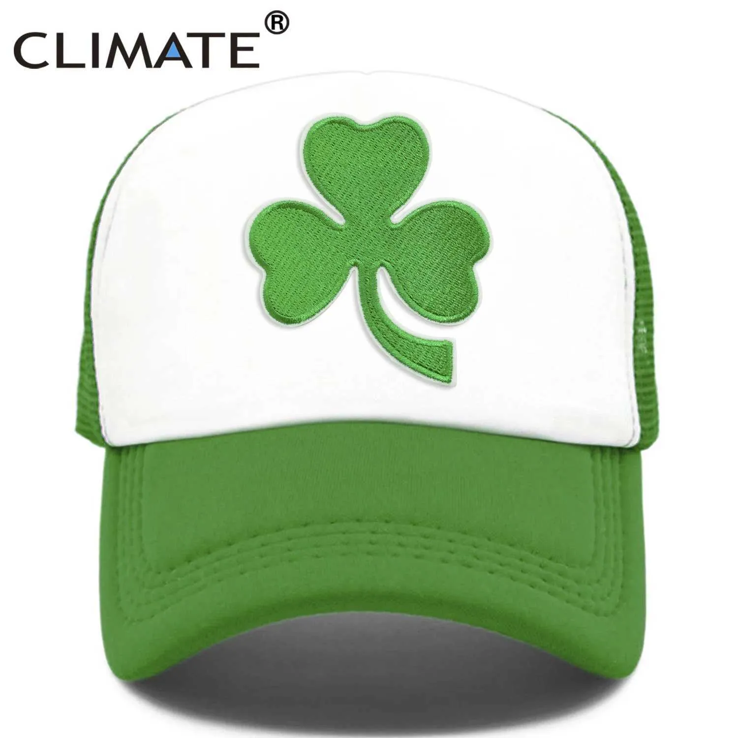 Ball Caps Climate Shamrocks Trucker C St.Patricks Day Green C Hat Ireland Irish Lucky Shamrocks C St.Patrick Mesh C Hat for Irish J240429