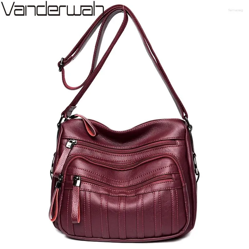 Torby na ramię Vanderwah Trzy kieszenie Summer for Women 2024 Crossbody Messenger Bag Sac