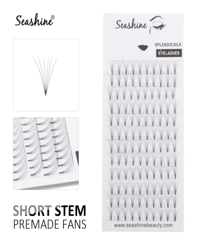 Seashine Drop 6d Short STEM Pre Compans Lashes Russian Russian Fersion False Extension StuperStures6139438