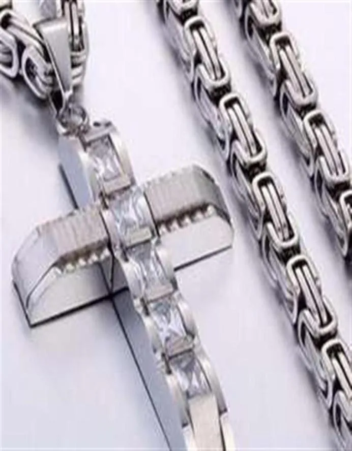 316L Fashion en acier inoxydable Jewlery Byzantine Box Link Collier Chain de chaîne Pendants For Men Women Hip Hop Accessoires K35906512979