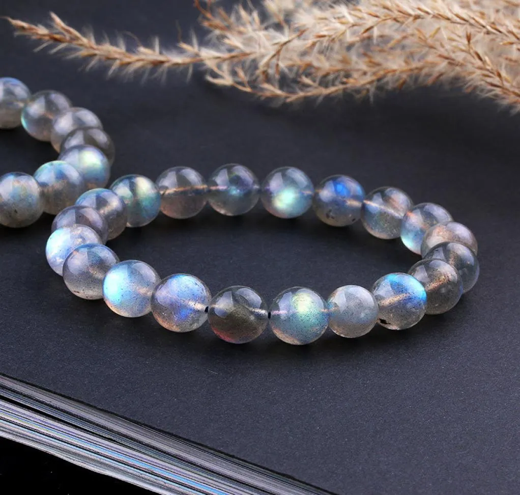 Натуральные лабрадориты каменные браслеты для женщин подарок подарок синие огни драгоценный камень