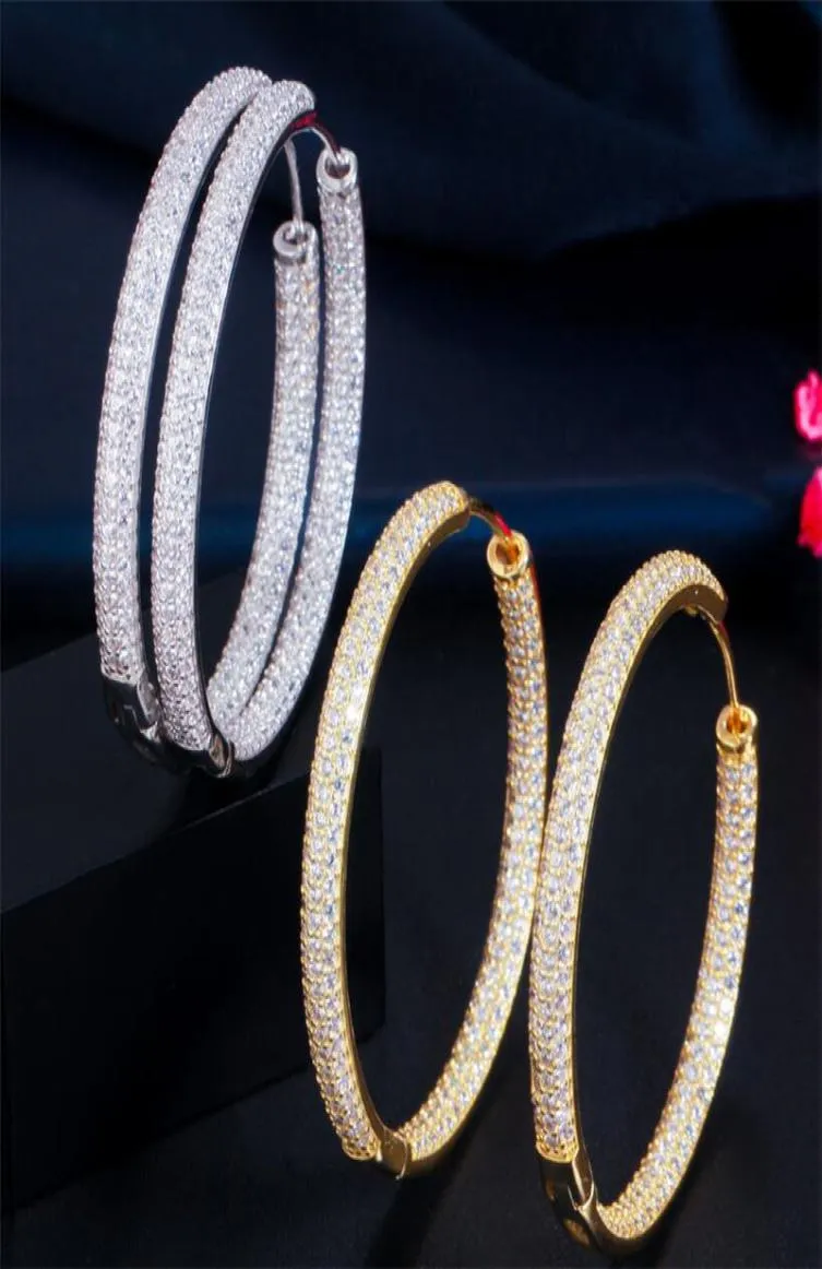 Choucong Brand Personnalité unique Bijoux de luxe 18K Gold Fill Pave Pave White Sapphire CZ Diamond Gemstones Party Zircon Women Wedding1866376