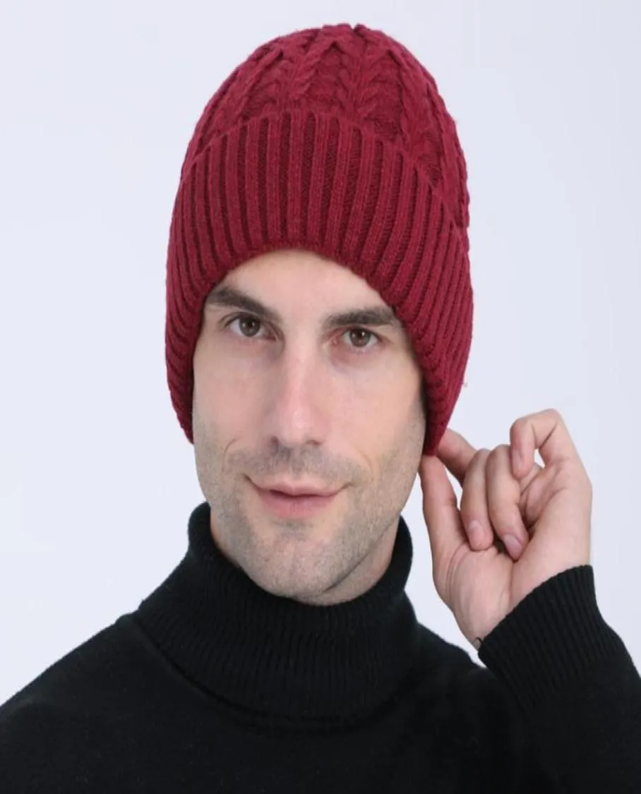 Шляпы кепков осень и зимний вязаный теплый крышка для MEN01274906159092760