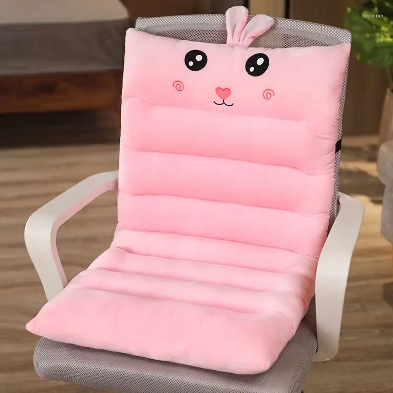Pillow Winter Plush One-piece Soft Comfortable Backrest Chair Solid Color Velvet Seat