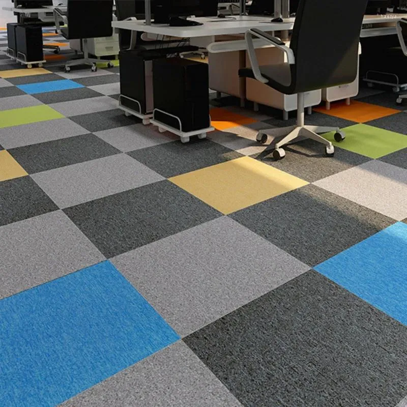 Teppiche 1p Selbstkleber Teppichfliesen für Wohnzimmer Haus und Haustiere Schale Stick Puzzle Fußboden nicht Slip Mat Office Antislip Teppiche