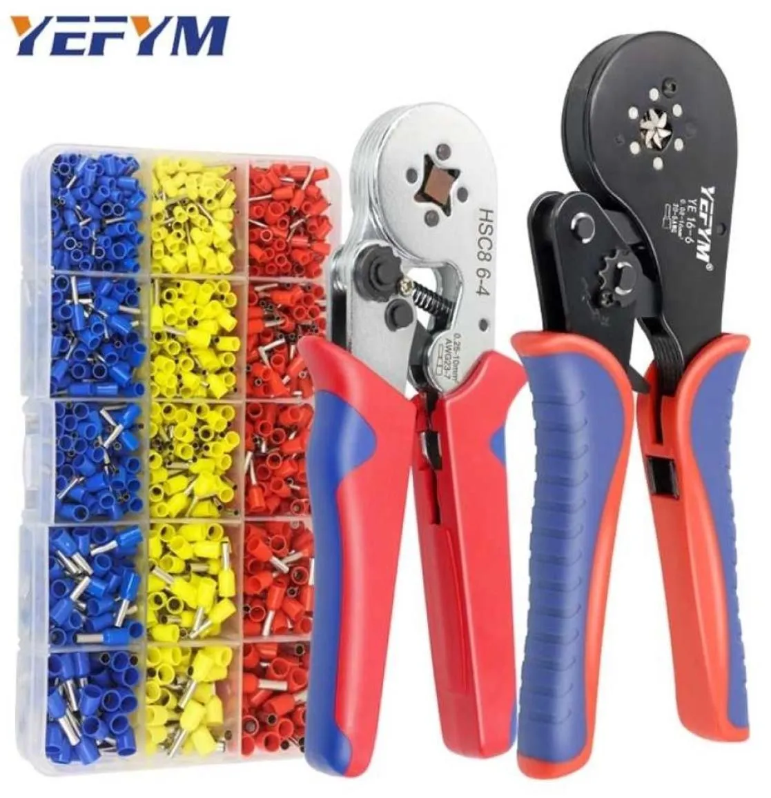 Tubular Terminal Crimping Pliers HSC8 6466166max 00816mmwire mini Ferrule crimper tools YEFYM Household electrical kit 22011687757