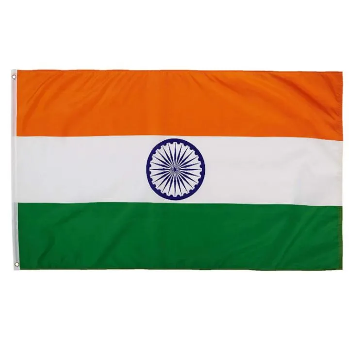 India Flags Country National Flags 3039x5039ft 100d Polyester mit zwei Messing -Teilen3083164