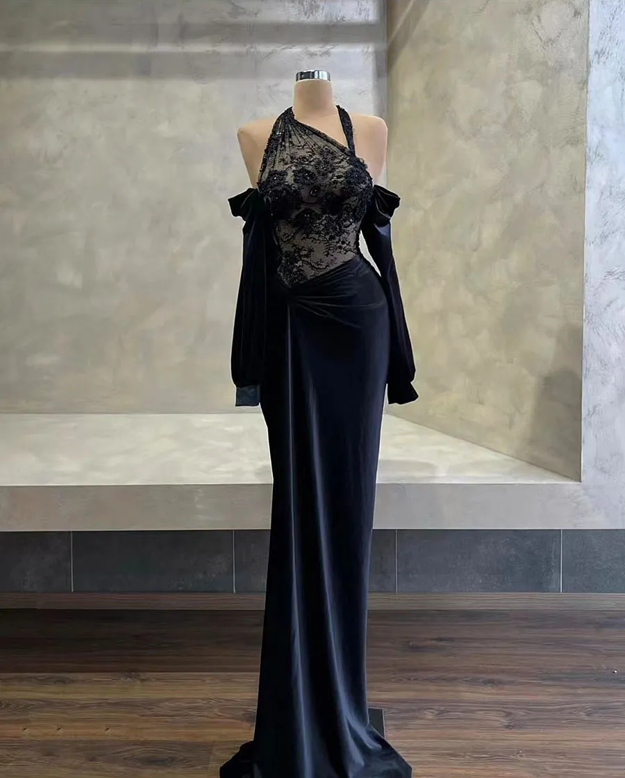 2024 Robes de bal de bal sirène musulmane élégante surexkirt de luxe de luxe Robes de soirée pour femmes fête