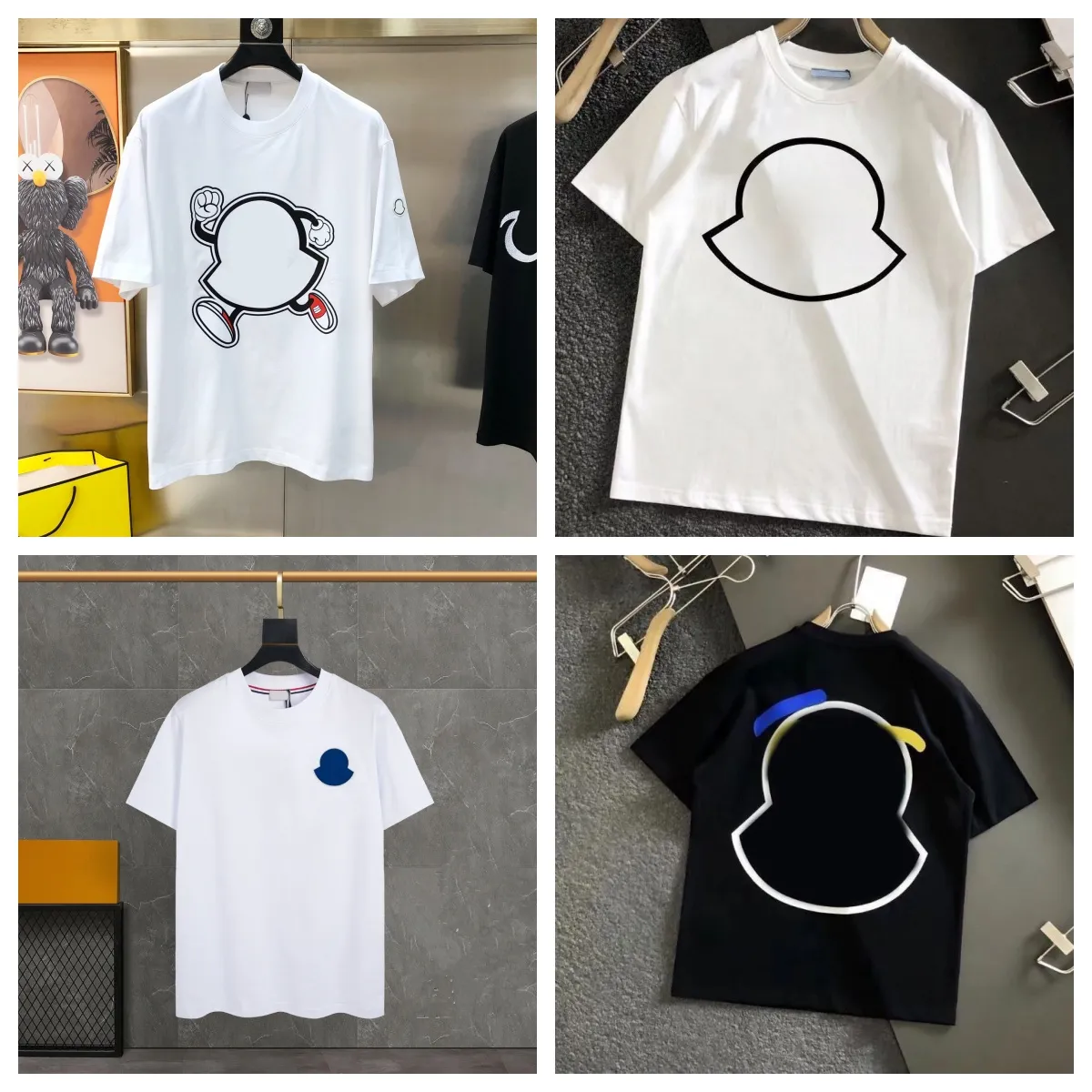 남성 기본 티셔츠 여성 디자이너 이중 자수 배지 Tshirts 남자 그래픽 티 여름 티셔츠 패션