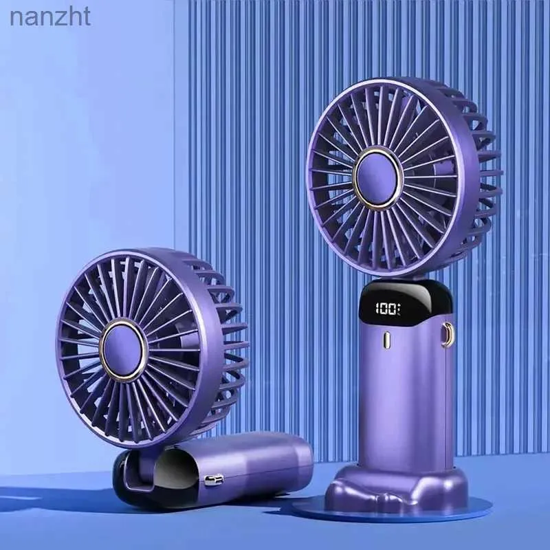 Electric Fans Mini portable fan 1800mAh charging neck electric fan 5-speed for desktop office camping air coolerWX