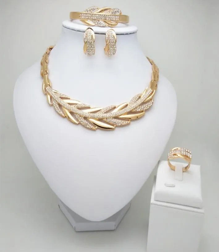Kingdom Ma Nigeriaanse kralen bruiloft sieraden set bruids dubai gouden kleur sieraden sets Afrikaanse kralen ketting armband sieraden set 2108063857