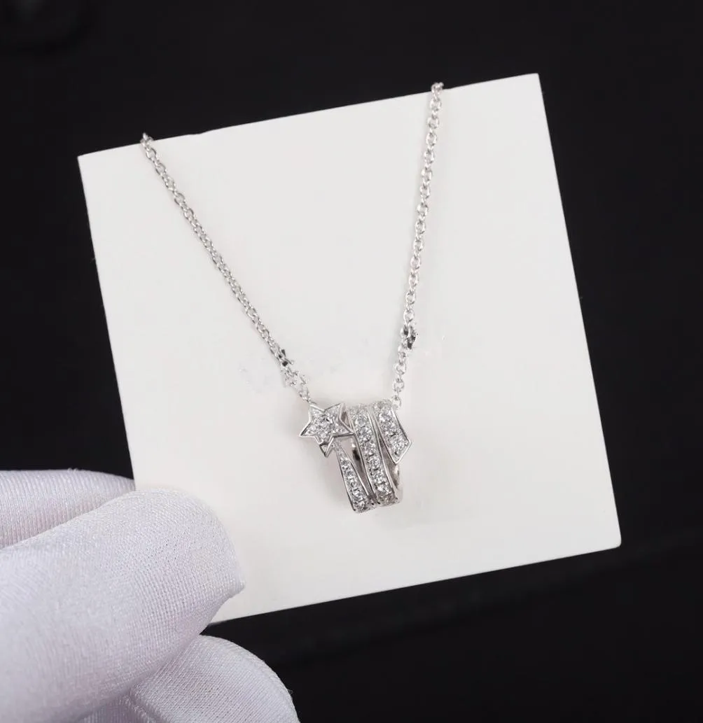 C Комета Ожерелье высокого качества 925 серебряного серебряного топа импортируемое бриллиантовое темперамент 8175640