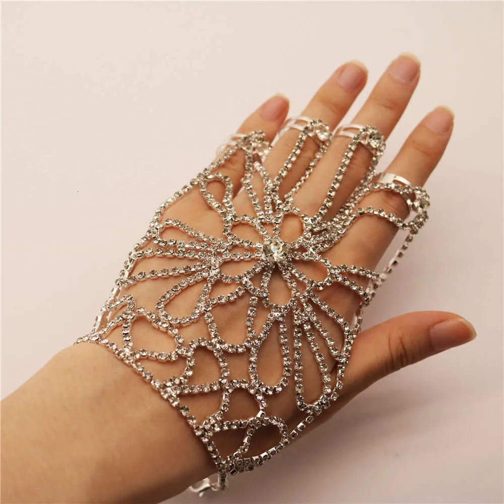 Kostuumaccessoires 1 st Exquise glanzende strass Ring Fashion Ball Party Crystal Bracelet Wear sieraden accessoires
