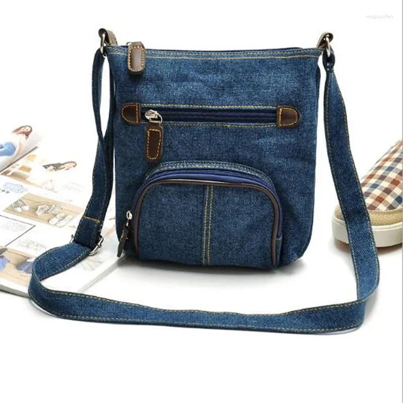 Sacs de soirée Femme Denim Blue Sac à bandoulière Brand de conception de jeans Femelle sacs à main