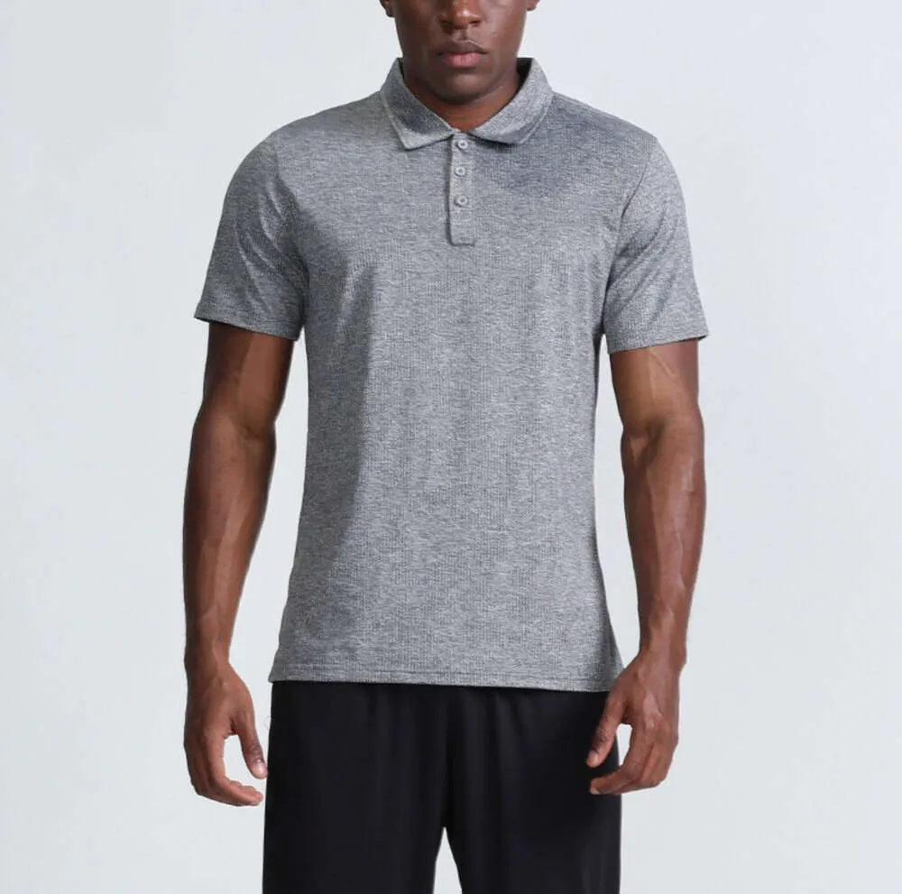 Lu Lemons Sports Men S Polo Shirt Mensクイックドライスウェットウィッキングトップトレーニング半袖L6666