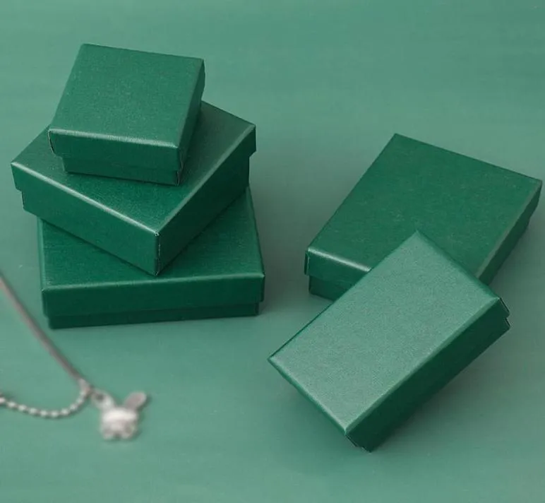 Geschenkverpackung Creative Box Dunkelgrüne Verpackung Hochzeitsfeier Anhänger Ohrringe Schmuck Geburtstag Romantischer Überraschungsbedarf1958180