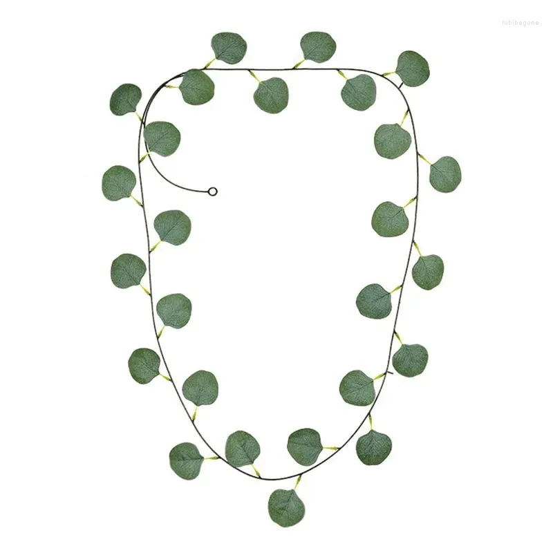 Fleurs décoratives 1pc Eucalyptus Vine 6.23ft Greenery Garland Couronne pour la table de mariage Table Chare-Chambre Decor Wall Room Decor