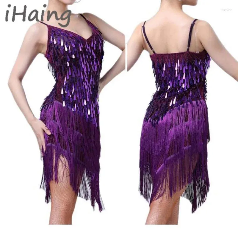 Wear Wear Women Wequen Dance Dance Dance Abito per adulti Flapper ruggenti Gatsby Dancewwear Dancewwear Napsel BodyCon Rave Costume