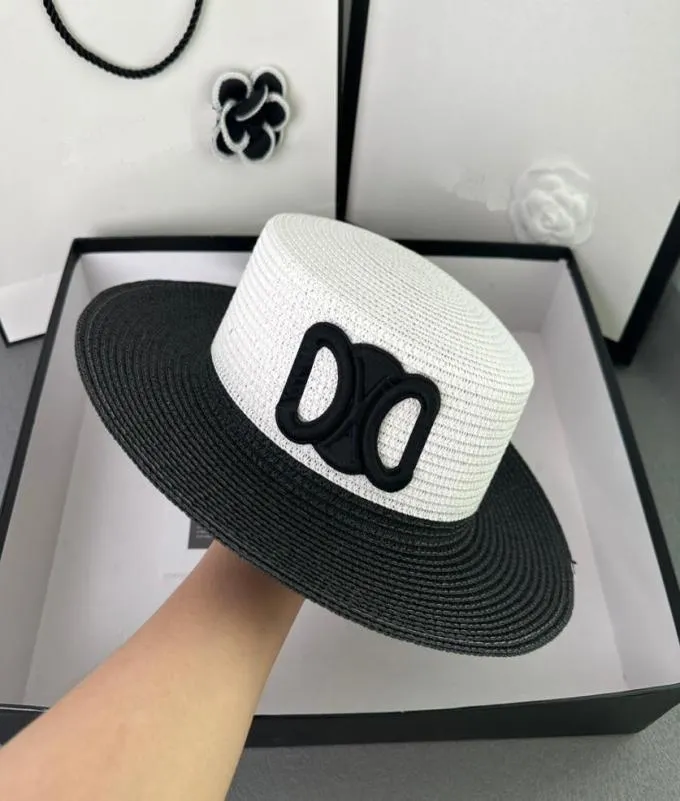 Designer Hat Cap Men Frauen Hüte Kappen Strohhut Mode Luxus Cap Wide Rumpf Sonnenhüte Schwarze Weiße Farben8675109