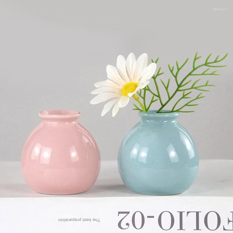 Vasi 1pc Mini vaso di fiori in ceramica Vaso per la casa Disposizione del soggio