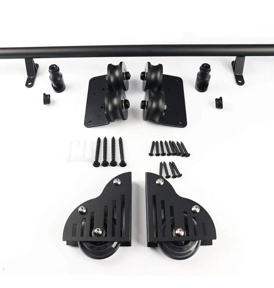 Kit di scorrimento hardware per la scala a rotolamento Kinmade 33ft 66ft 99ft classico rotondo nero tubo7521578