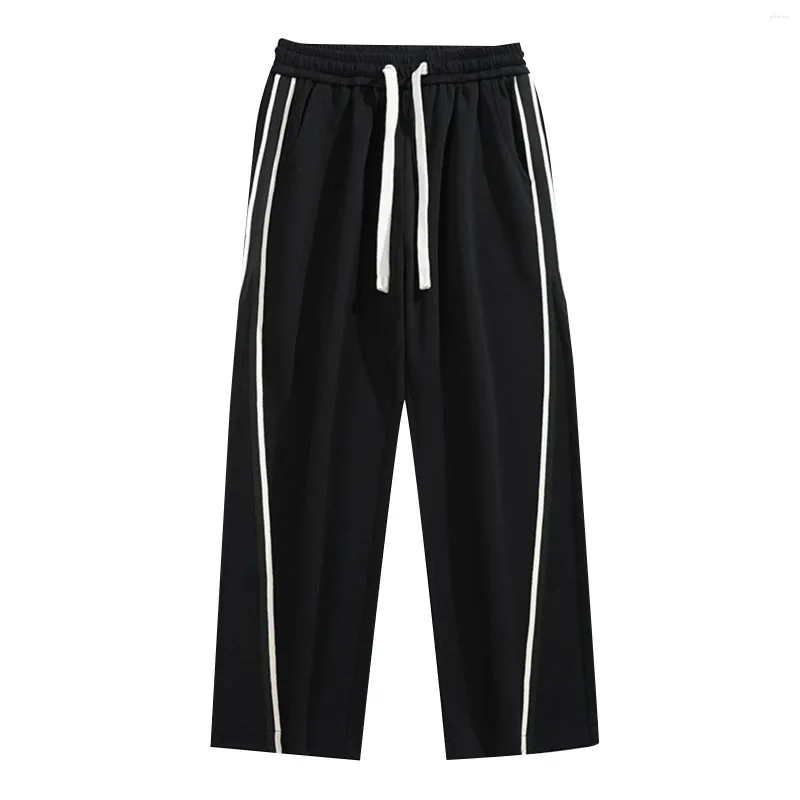 Herrbyxor rak ben avslappnad för man baggy tröjor dragkammare slacks manlig utomhus streetwear sport pant ropa hombre