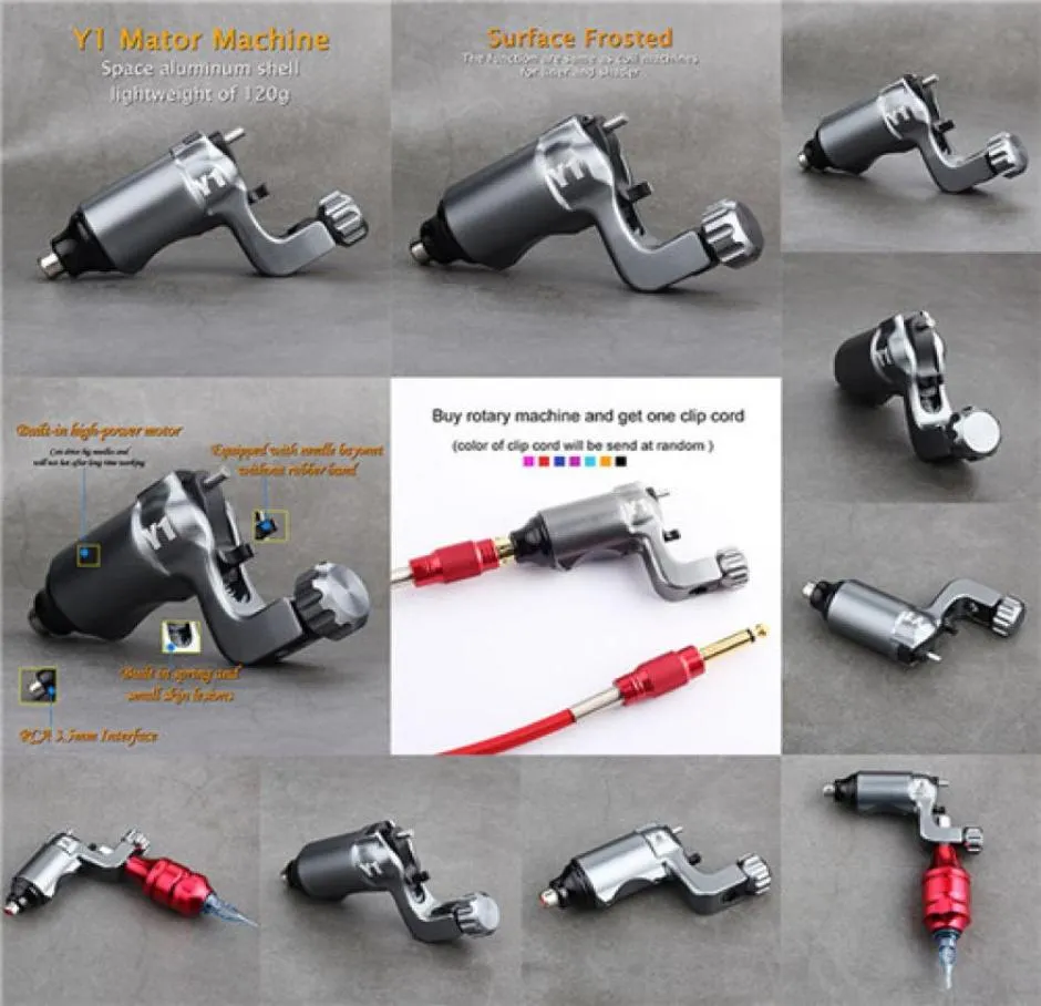 Y1 Tattoo Machine Rotary Tattoo Gun Electric Gun Typ Auto Tattoo Kosmetische Permanente Make -up -Maschine für Bodyart8042418