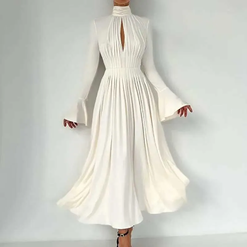 Runway Casual Pleated Dresses For Women Elegant... From Julia_dress, $35.03  | DHgate.Com