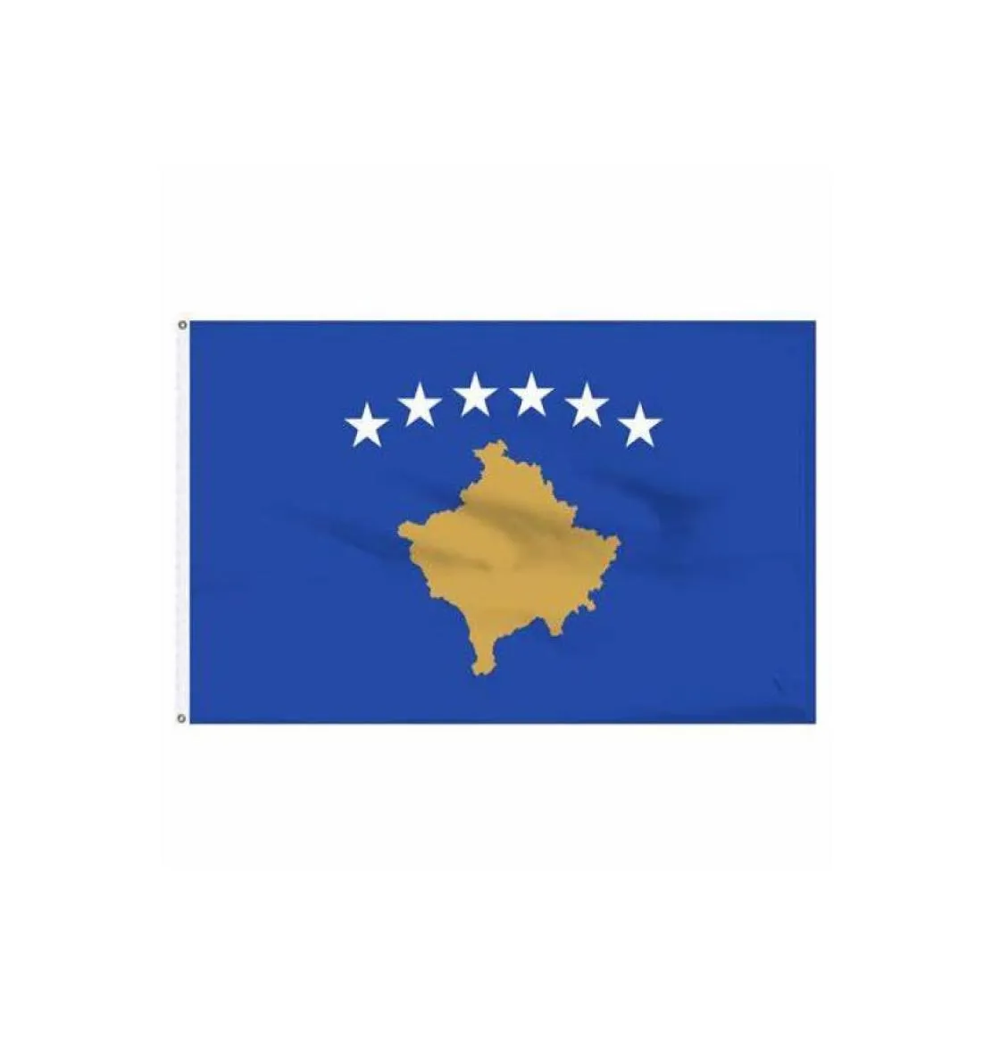Kosovo -Flaggen Banner 3x5 ft 90x150 cm State Flag Festival Party Geschenk 100d Polyester Indoor Outdoor Printed Selling6451038