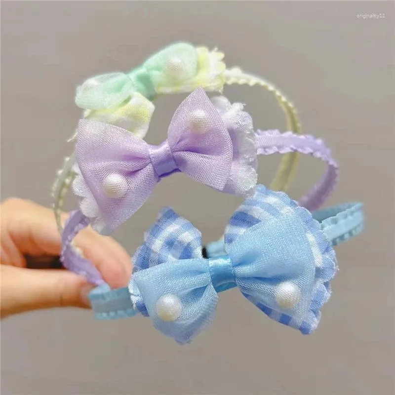 ヘアアクセサリー5pcs/lot Children's Hoopリトルフレッシュガールパールバンドルペール