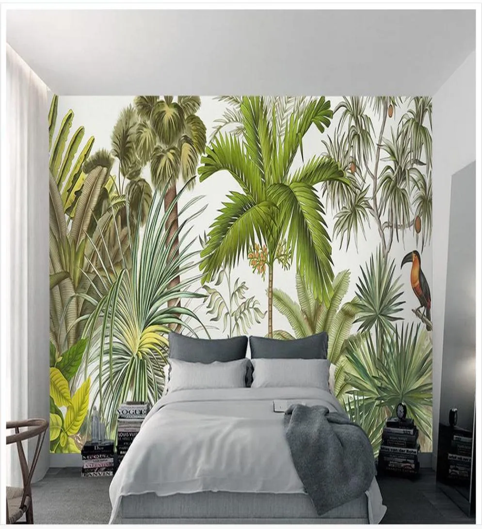 3D Po Wallpaper Custom Maat 3D Wand Muurschilderingen Hand geschilderd Tropisch regenwoud Muurwand 3D Mural Wallpaper 4369709