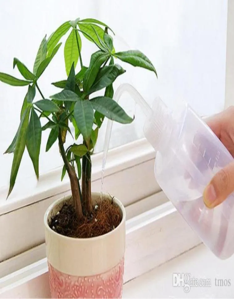 250500ml mini plastik bitki çiçek sulama şişe püskürtücü kavisli ağız sulama, etli plan için şeffaf olabilir DIY bahçecilik 6565142