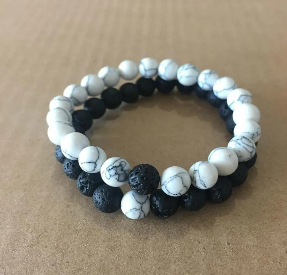 Vrouwen mannen natuurlijke lava rock kralen chakra armbanden genezende energie steen meditatie mala armband mode essentiële oliediffuser JE8572395