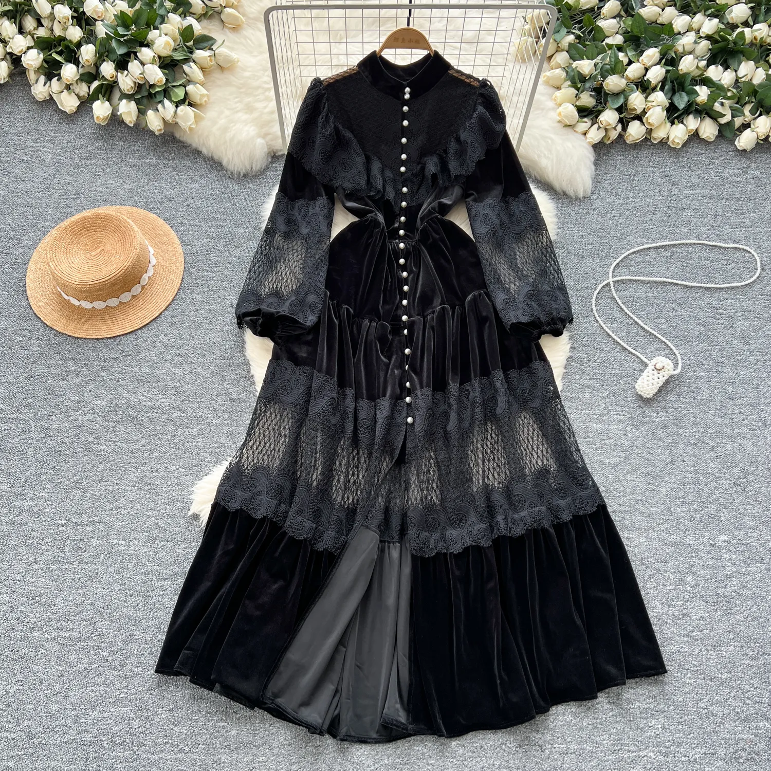 chinese dress ladies Lainey Lace Satin Maxi Skirt main image 1