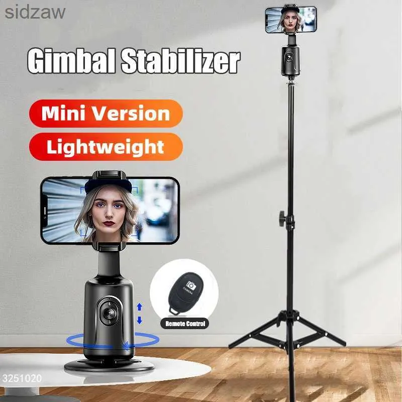 Monopodi selfie fgclsy 2023 Nuovo stabilizzatore universale monitoraggio giunto universale ptz 360 AI INTELLIGENT Venicale Tracciamento facciale Mini Mobile Mobile Streaming Staffa WX