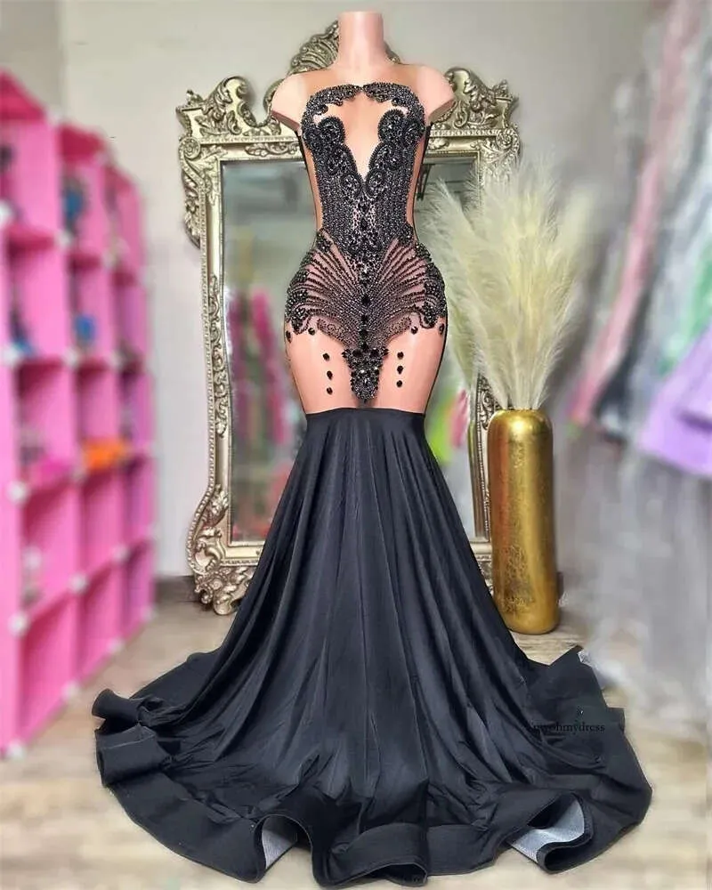 black rhinestone birthday dress Emma Sequin Rhinestone Party Dress Black / Festival Party Dress