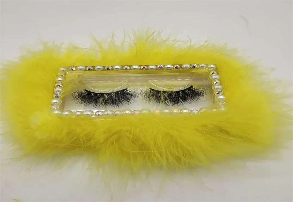 Portable Feather Lash Box Pearl Rectangle Eyelashes Packaging Box Acrylic Gift Box 9 Colors Fashion Packaging Supplies 532 V26851339