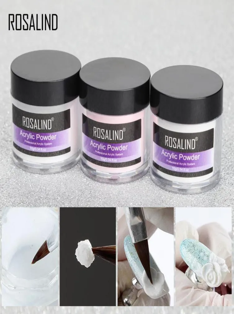 Rosalind Acryl Poeder Poly -gel voor nagellaknagelkunstdecoraties Crystal Manicure Set Kit Professional Nail Accesorios9316028