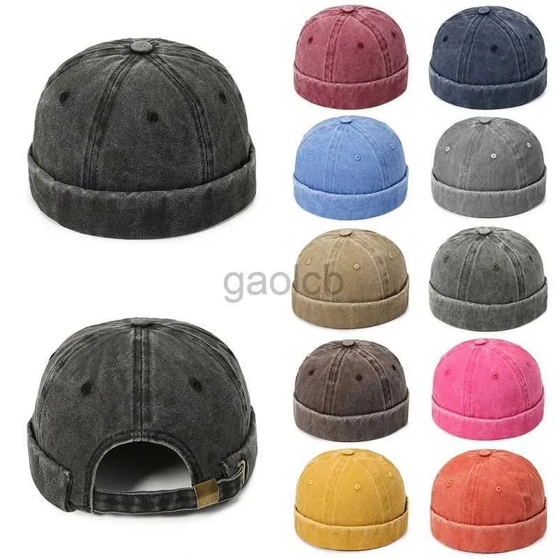 Beanie / crâne caps mode denim docker capur skullcap coloride coloride chapeaux bonnet chapeau de bonnet femme bonnet casset de godet