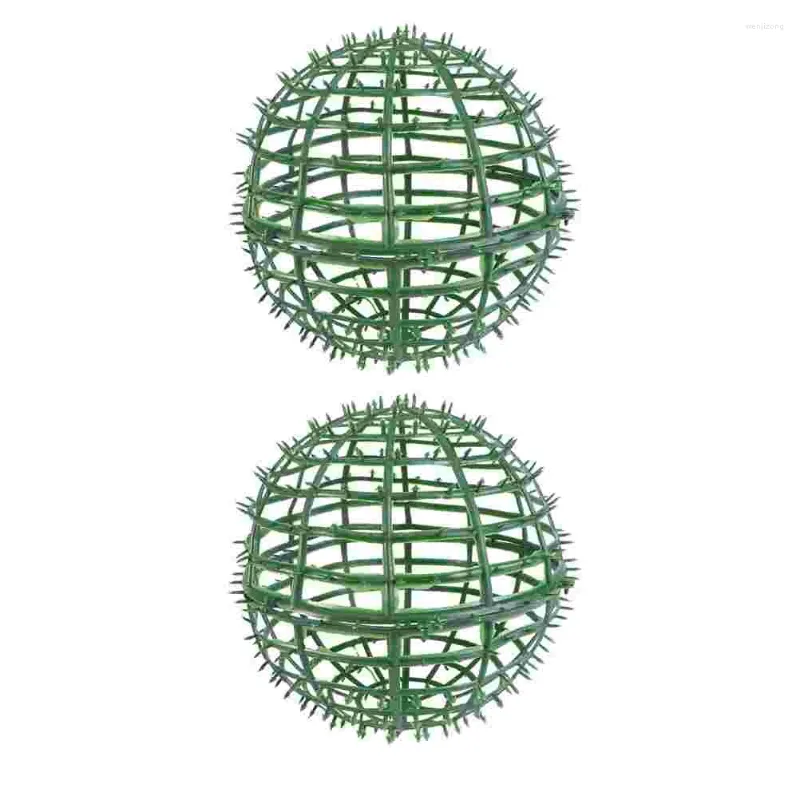 Dekorativa blommor 2 datorer Flower Arrangement Bröllop Rekvisita Ball Rack Party Holder Outdoor Faux Plants Frame Grass Plastic Ornament Outdoors