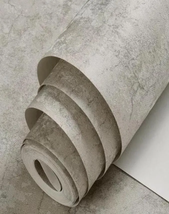 Delessed Hellgrau Tapetenpapier Style Vintage Loft Tapepapier Zement Effekt Beton Wallbedeckung9524255