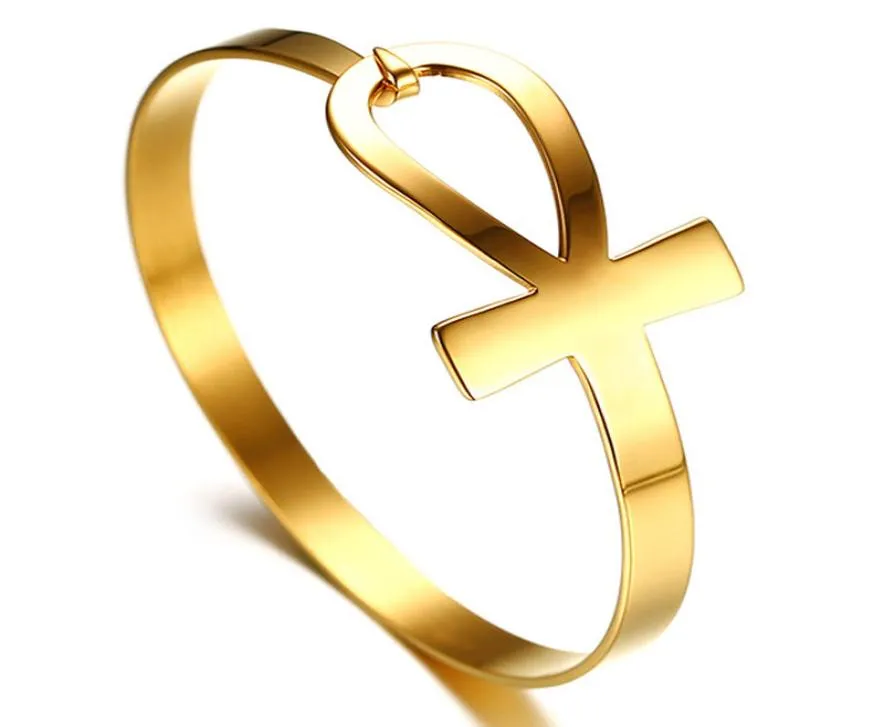 Chic Design Bracelet des dames en acier inoxydable égyptien en or bracelet élégant