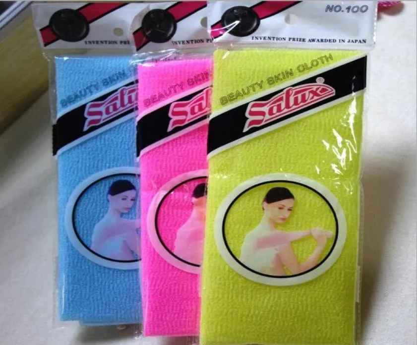 Salux schoonheid huiddoek exfoliërende wasstoffer Japanse lichaamswas handdoek handdoekborstels sponzen struikgewassen badkamer douche puff handdoeken4686461