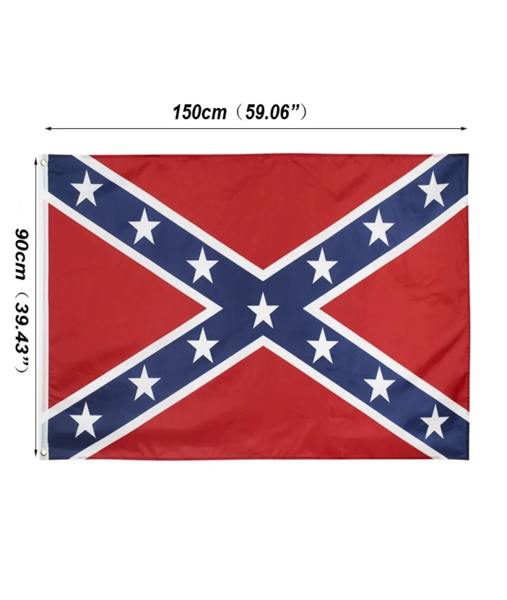 90*150cm Civil War Flags Two Sides Penetration Flag Confederate Flags Polyester National Flags Banners Customizable VT14202046723