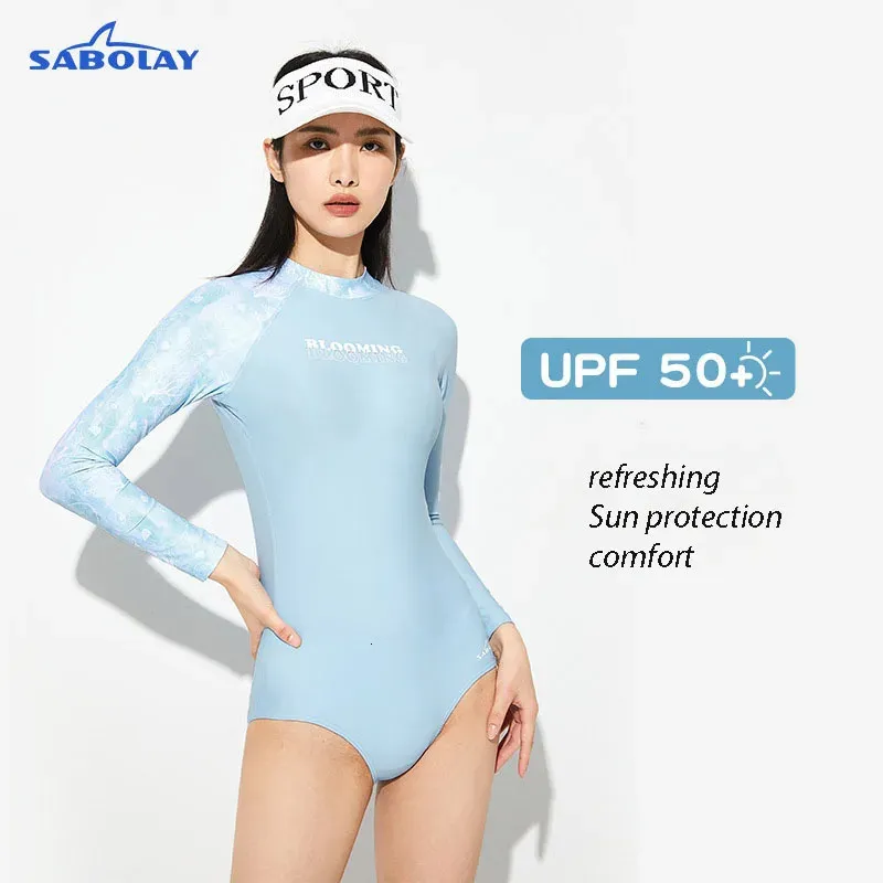 Koreańskie stroje kąpielowe długie rękawy Bikini Surf Surf Suit Quickdry Sunscreen Swimsuit cienki, jednocześ