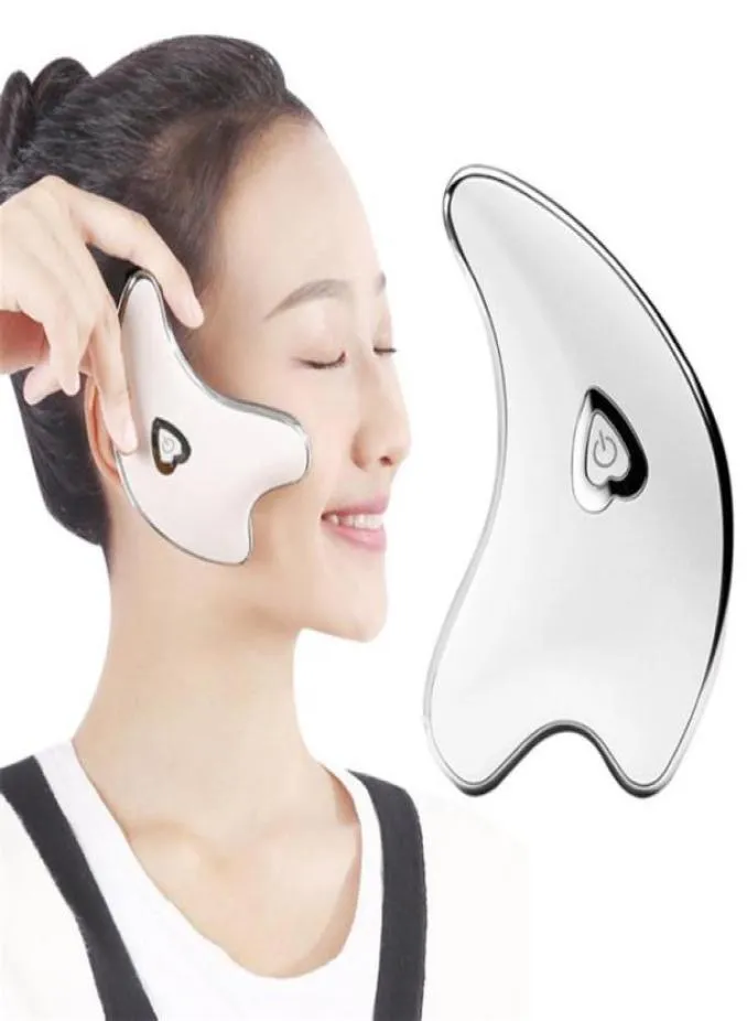 Guasha Massage Herramientas para el tratamiento facial Vibration Massager Board de raspado eléctrico Gua Sha Fin Facial V Forma Levantamiento de la piel M8339864