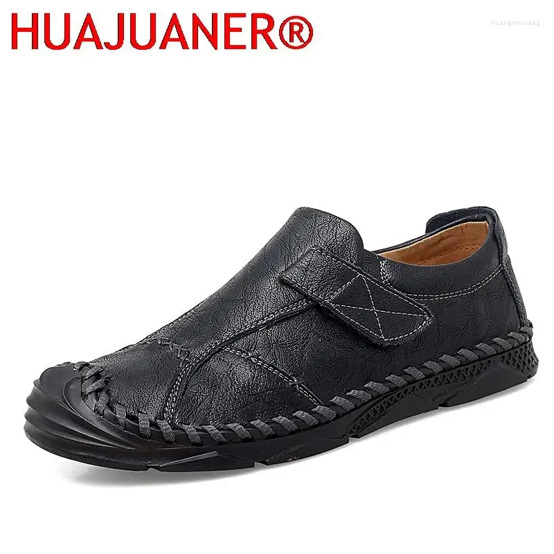 Chaussures décontractées Fashion Vérine en cuir Mentes pour hommes Mandons à la main les mocassins de conduite respirante plus taille 38-47