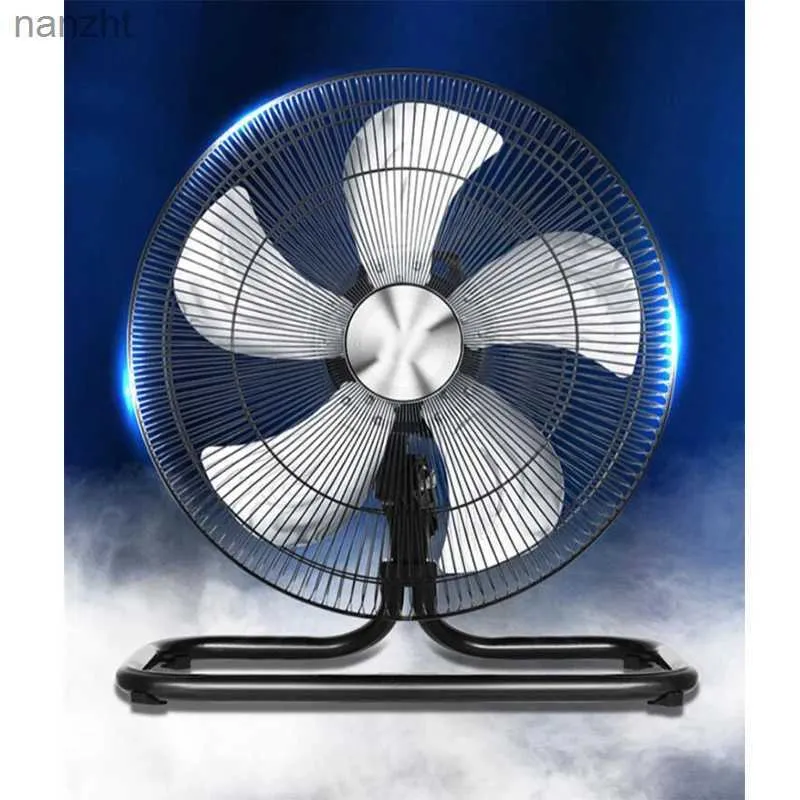 Elektriska fans skakar på huvudet och ligger på bordet med en fläkt. High Power Industrial Fan Hushåll Electric Fan Factory Desktop Fanwx