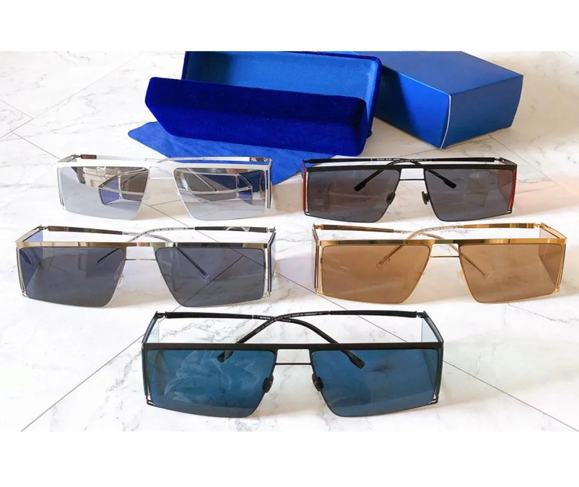 HL001 Zonnebrillen metalen frame ultrathin lens mode casual stijl feestglazen zijbescherming voor hoeken van de ogen UV400 PERS1928613